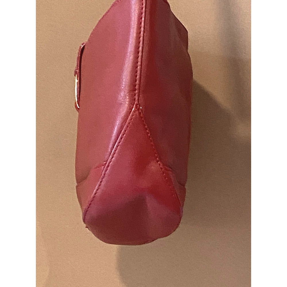 Vintage ETIENNE AIGNER Leather Brass Oxblood Red Handbag Purse Shoulder Bag - Picture 7 of 14